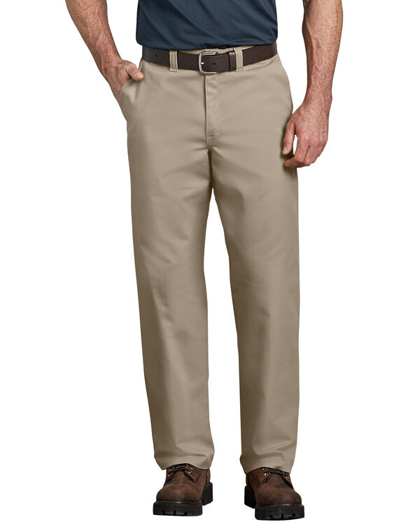 Men S Dress Pants Desert Khaki Size 31 39u Comfort Waist Dickies