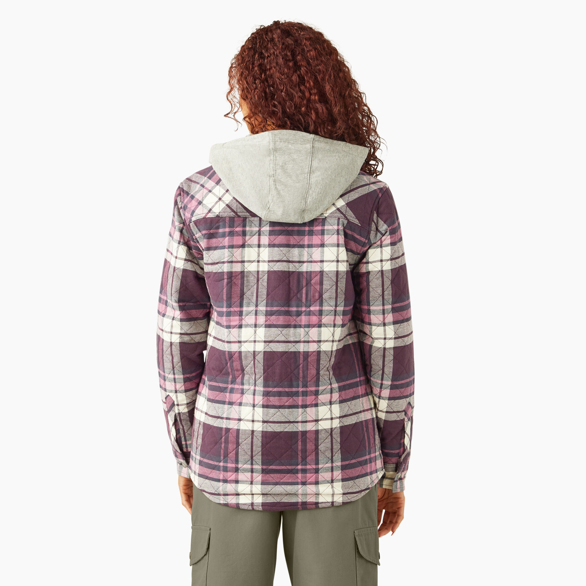 Women s Flannel Hooded Shirt Jacket