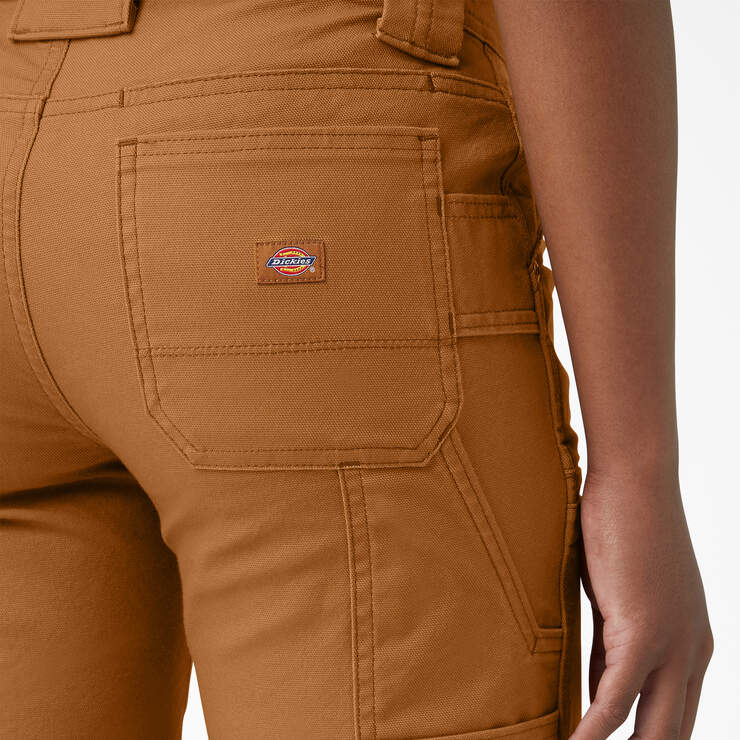 Women's FLEX DuraTech Straight Fit Shorts, 9" - Brown Duck (BD) image number 5