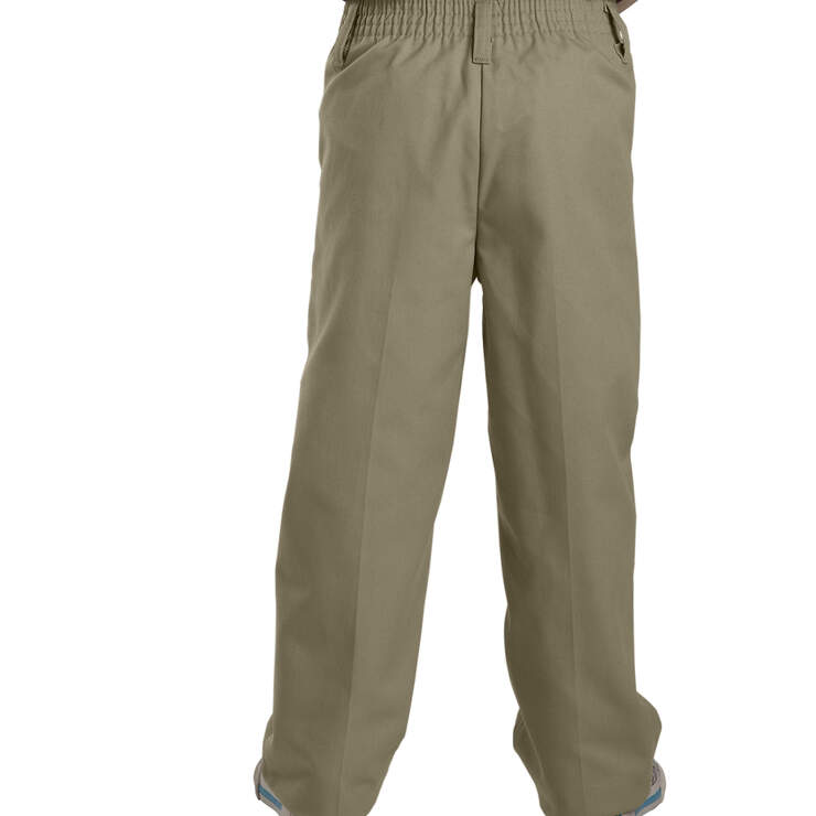 Girls'  Flat Front Pants, 4-6 - Khaki (KH) image number 2