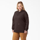 Women&#39;s Plus Heavyweight Logo Sleeve Hoodie - Chocolate Brown Heather &#40;CBH&#41;