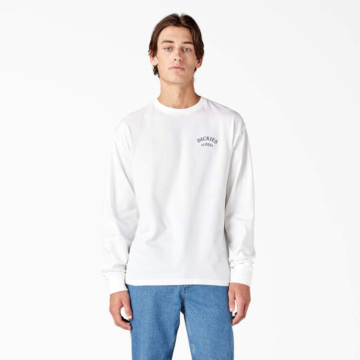 Garden Plain Graphic Long Sleeve T-Shirt - White (WH) image number 2