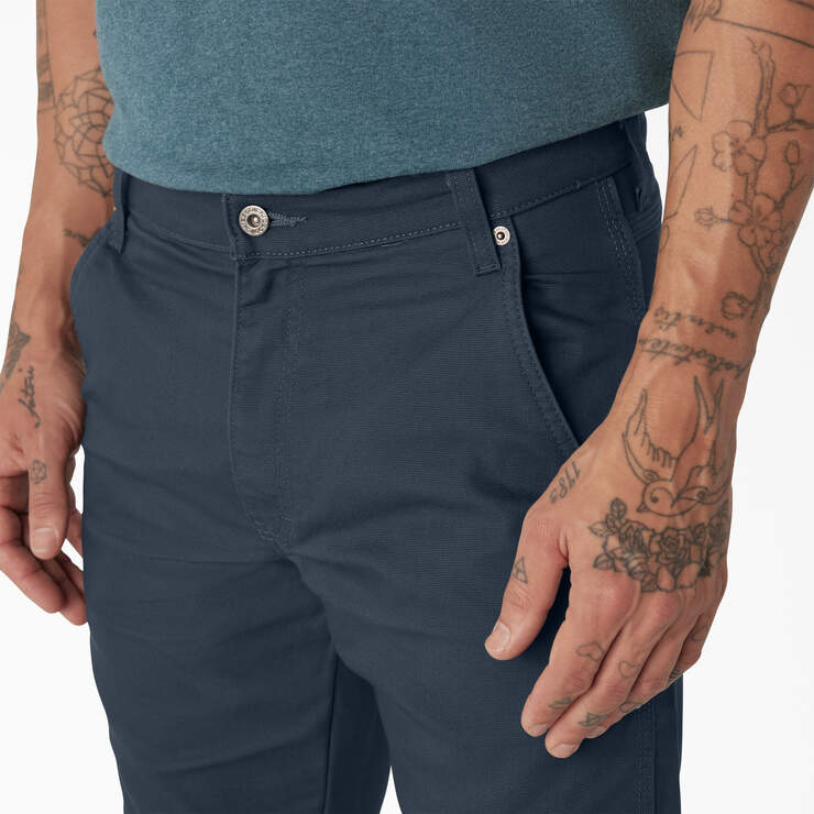 Regular Fit Duck Double Knee Pants - Stonewashed Dark Navy (SDN) image number 6