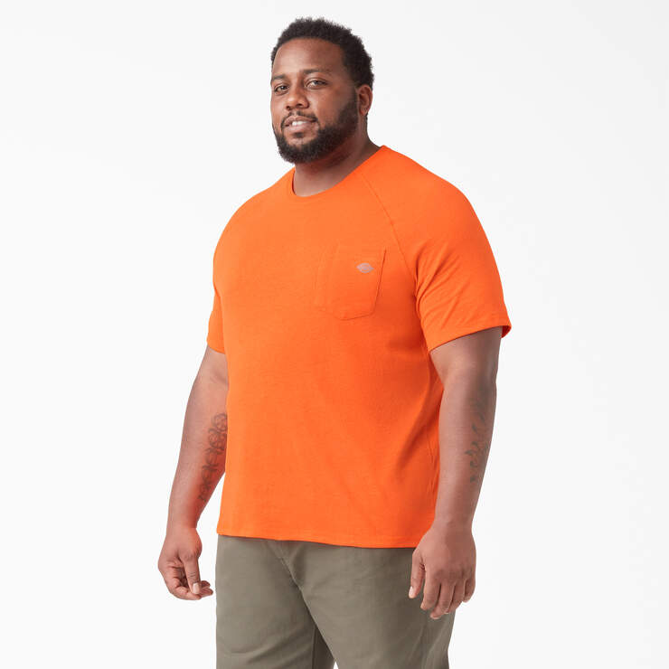 Cooling Short Sleeve Pocket T-Shirt - Bright Orange (BOD) image number 4