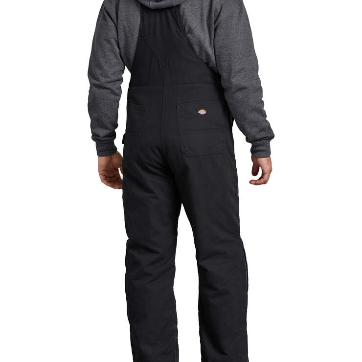 Sanded Duck Insulated Bib Overalls - Rinsed Black (RBK) image number 1