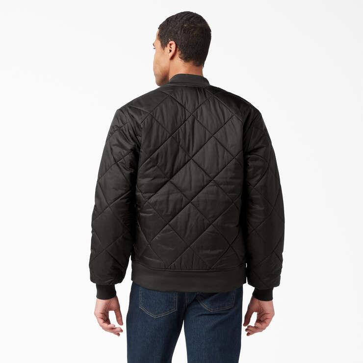 Diamond Quilted Jacket - Black (BK) image number 2