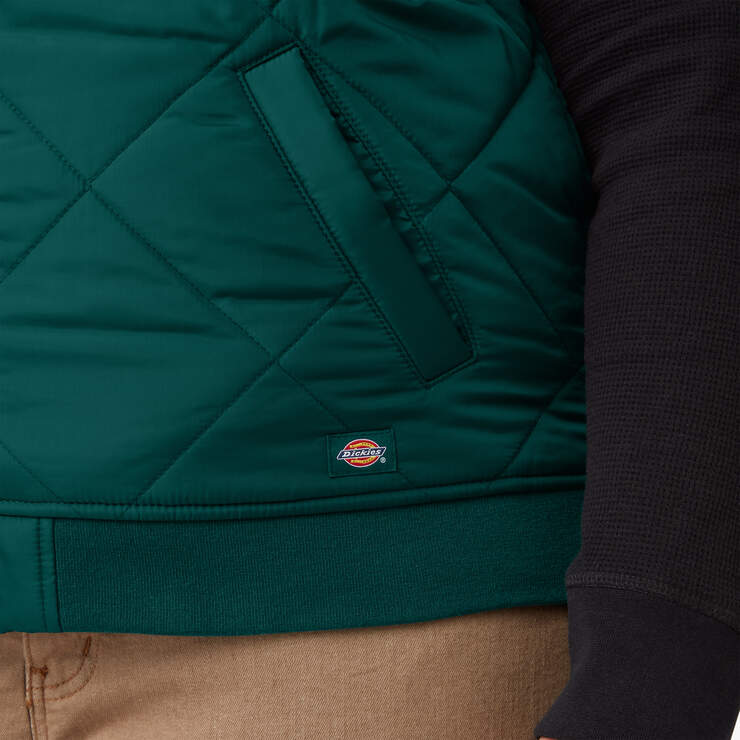 Women’s Plus Quilted Vest - Forest Green (FT) image number 5