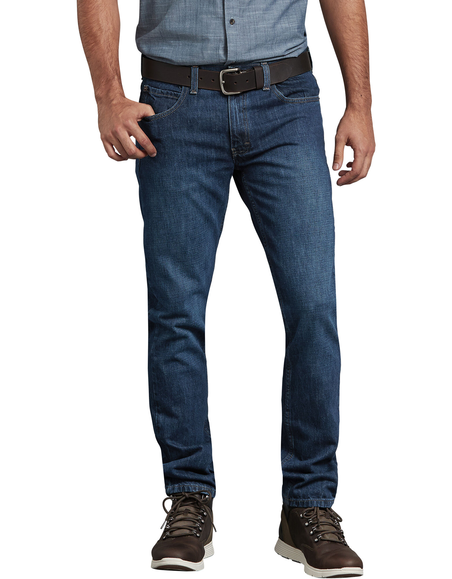 Men's Slim Jeans , Medium Indigo Blue 