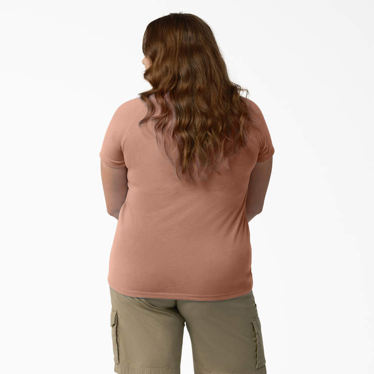 Women's Plus Cooling Short Sleeve Pocket T-Shirt - Cork Single Dye Heather (C2K) image number 2