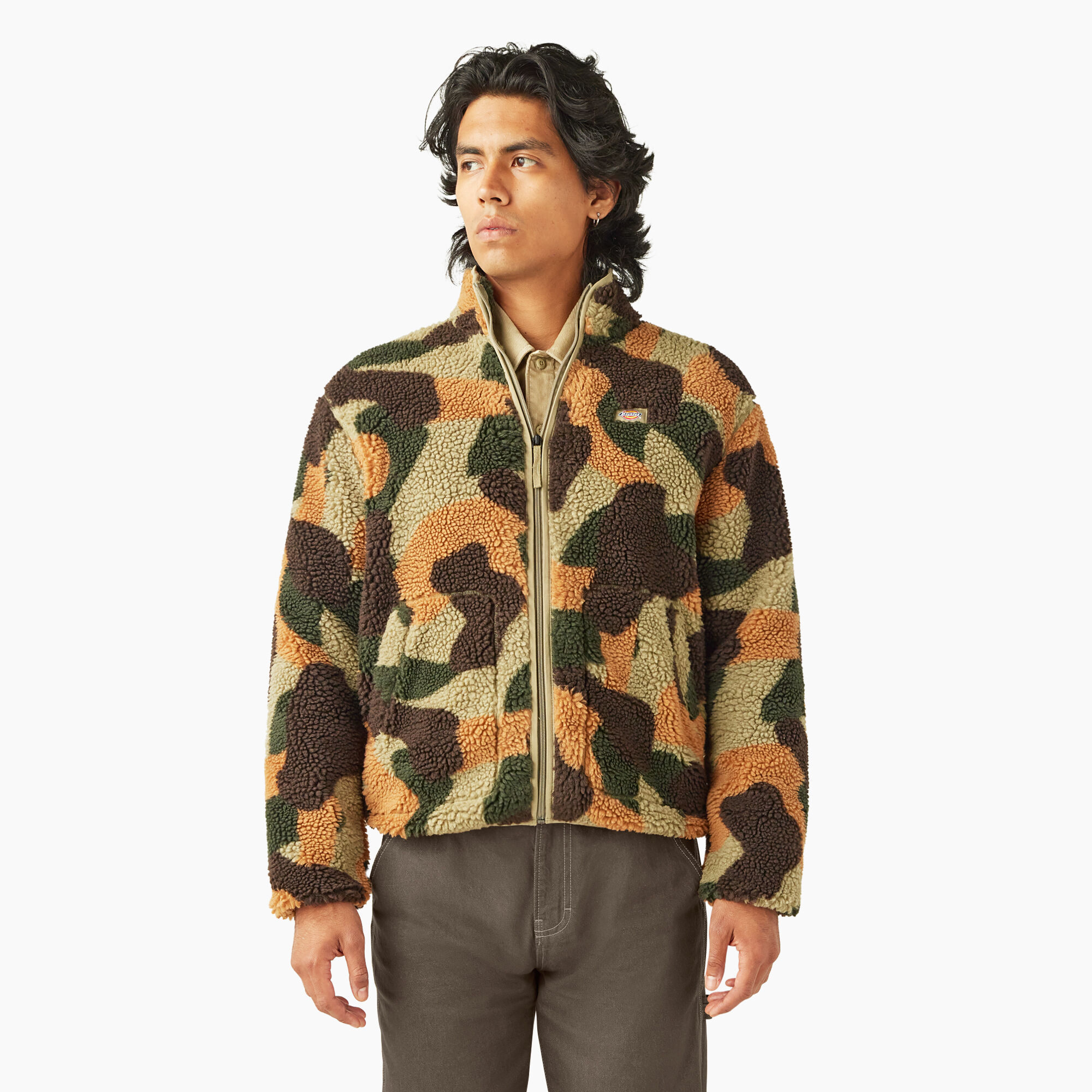 Fleece camo jacket sales