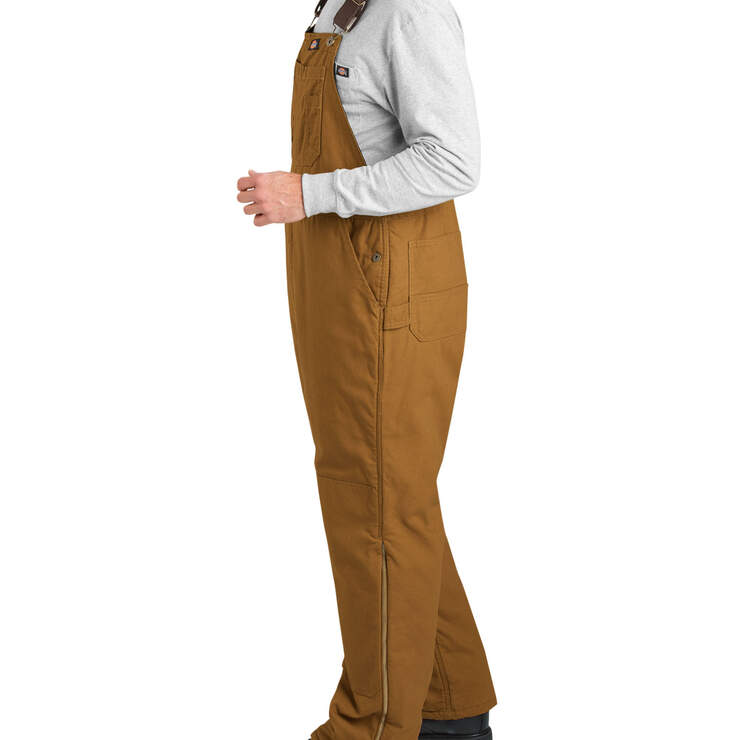 Sanded Duck Insulated Bib Overalls - Rinsed Brown Duck (RBD) image number 1