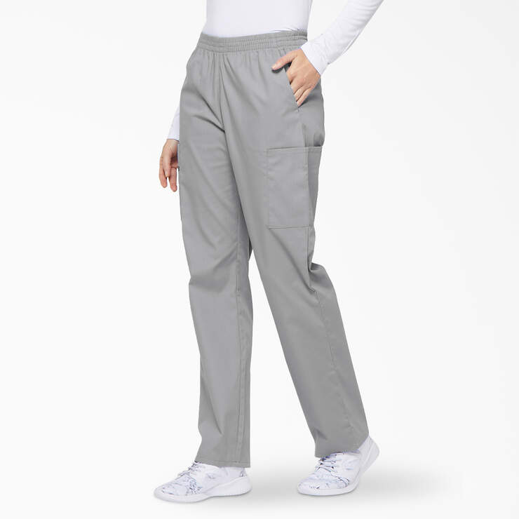 Women's EDS Signature Cargo Scrub Pants - Gray (GY) image number 3