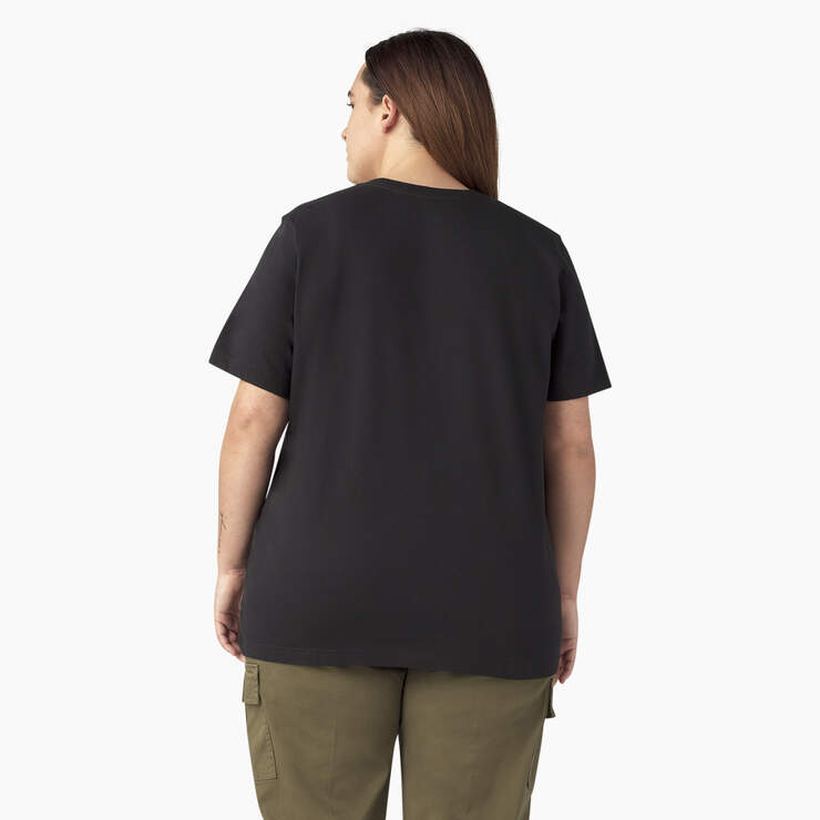 Women's Plus Heavyweight Logo T-Shirt - Black (KBK) image number 2