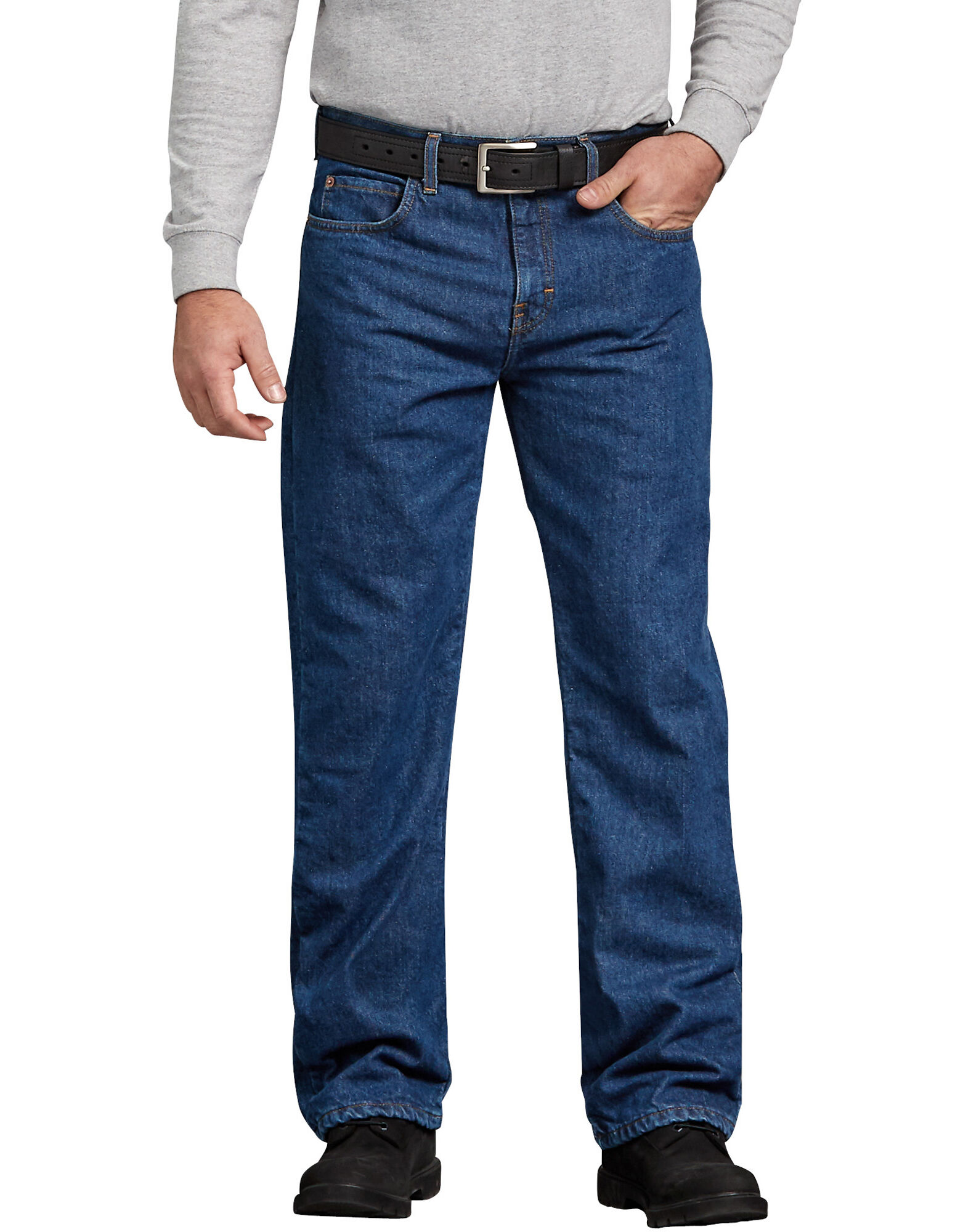 Relaxed Fit Flannel Lined Jeans for Men 