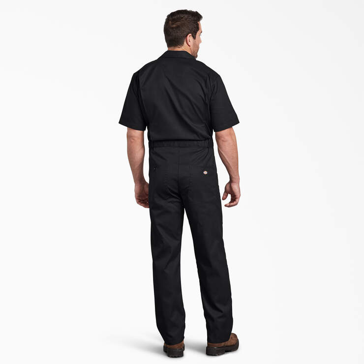 FLEX Short Sleeve Coveralls - Black (BK) image number 2