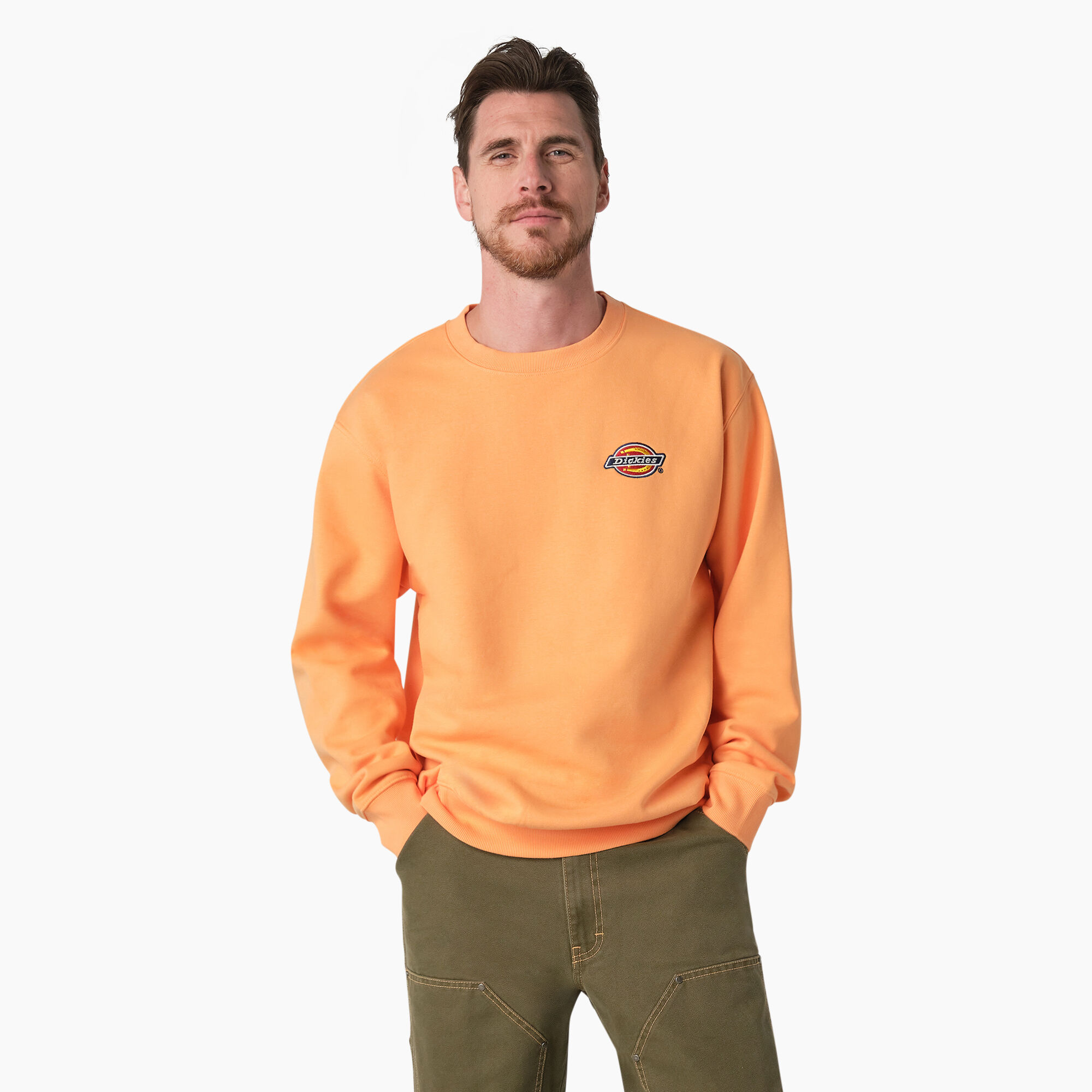 Men s Hoodies Zip Up Pullover Sweatshirts Dickies Orange