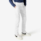 Skinny Fit Straight Leg Double Knee Work Pants - White &#40;WH&#41;