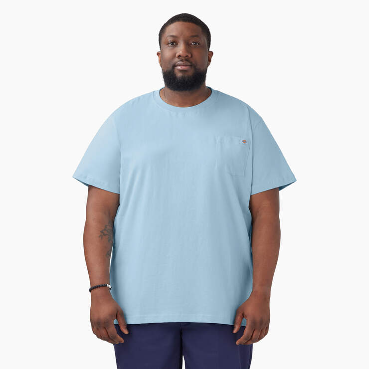 Heavyweight Short Sleeve Pocket T-Shirt - Cool Blue (UL2) image number 5