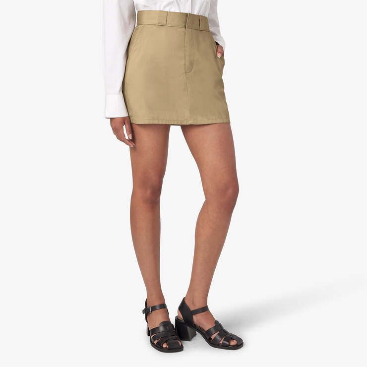 Women's Mini Skirt - Khaki (KH) image number 4