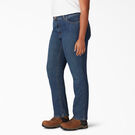 Women&#39;s Perfect Shape Plus Straight Leg Stretch Denim Jeans - Stonewashed Indigo Blue &#40;SNB&#41;