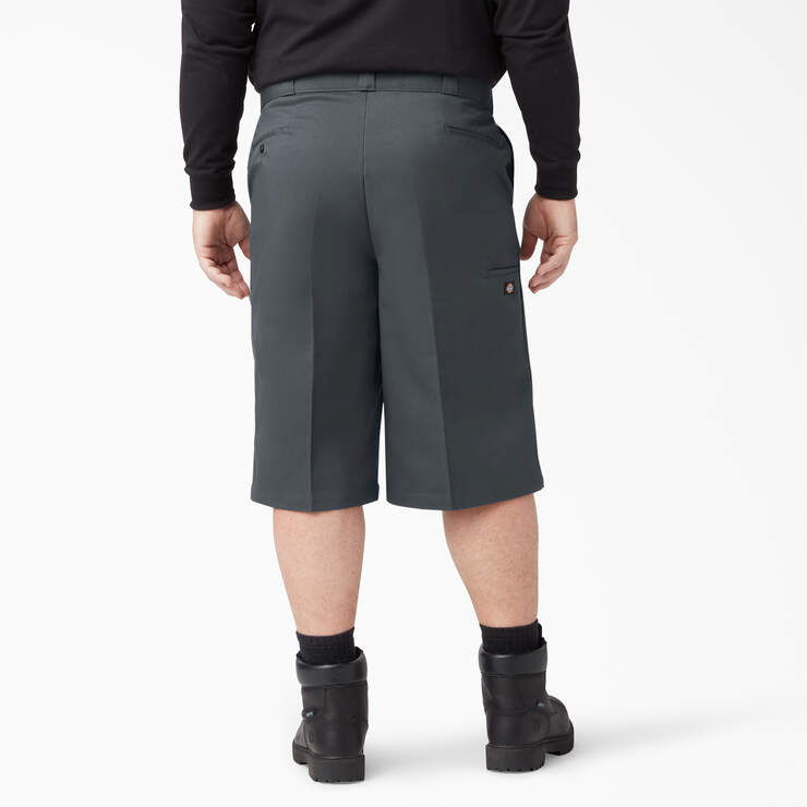 Loose Fit Multi-Use Pocket Work Shorts, 15" - Charcoal Gray (CH) image number 5