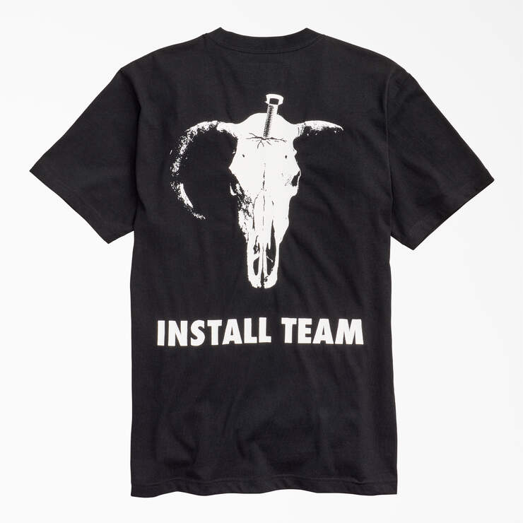 New York Sunshine x Dickies Install Team T-Shirt - Black (KBK) image number 1