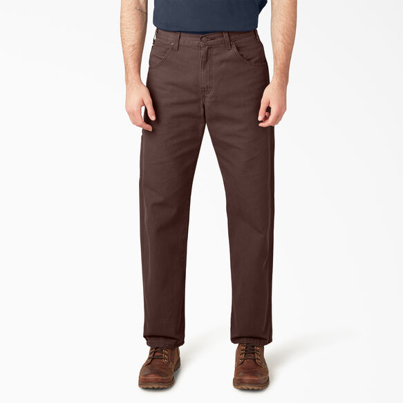 Relaxed Fit Heavyweight Duck Carpenter Pants - Rinsed Chocolate Brown &#40;RCB&#41;