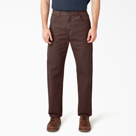 Relaxed Fit Heavyweight Duck Carpenter Pants - Rinsed Chocolate Brown &#40;RCB&#41;
