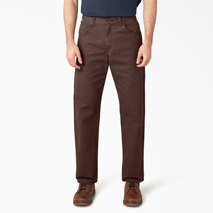 Relaxed Fit Heavyweight Duck Carpenter Pants - Rinsed Chocolate Brown &#40;RCB&#41;