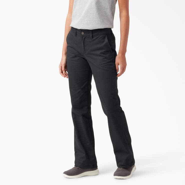 Women's Slim Fit Bootcut Pants - Rinsed Black (RBK) image number 1