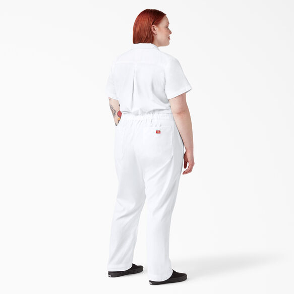 Women&#39;s Plus FLEX Cooling Temp-iQ&reg; Short Sleeve Coveralls - White &#40;WH&#41;