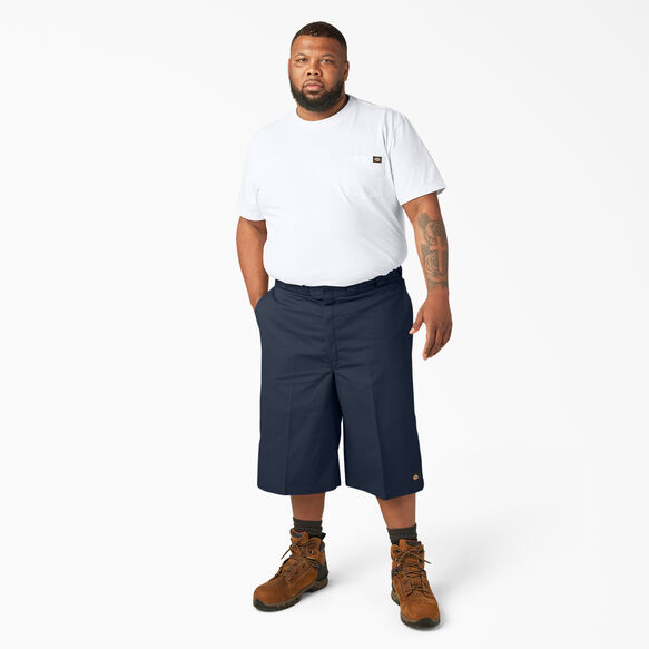 Loose Fit Multi-Use Pocket Work Shorts, 15&quot; - Dark Navy &#40;DN&#41;