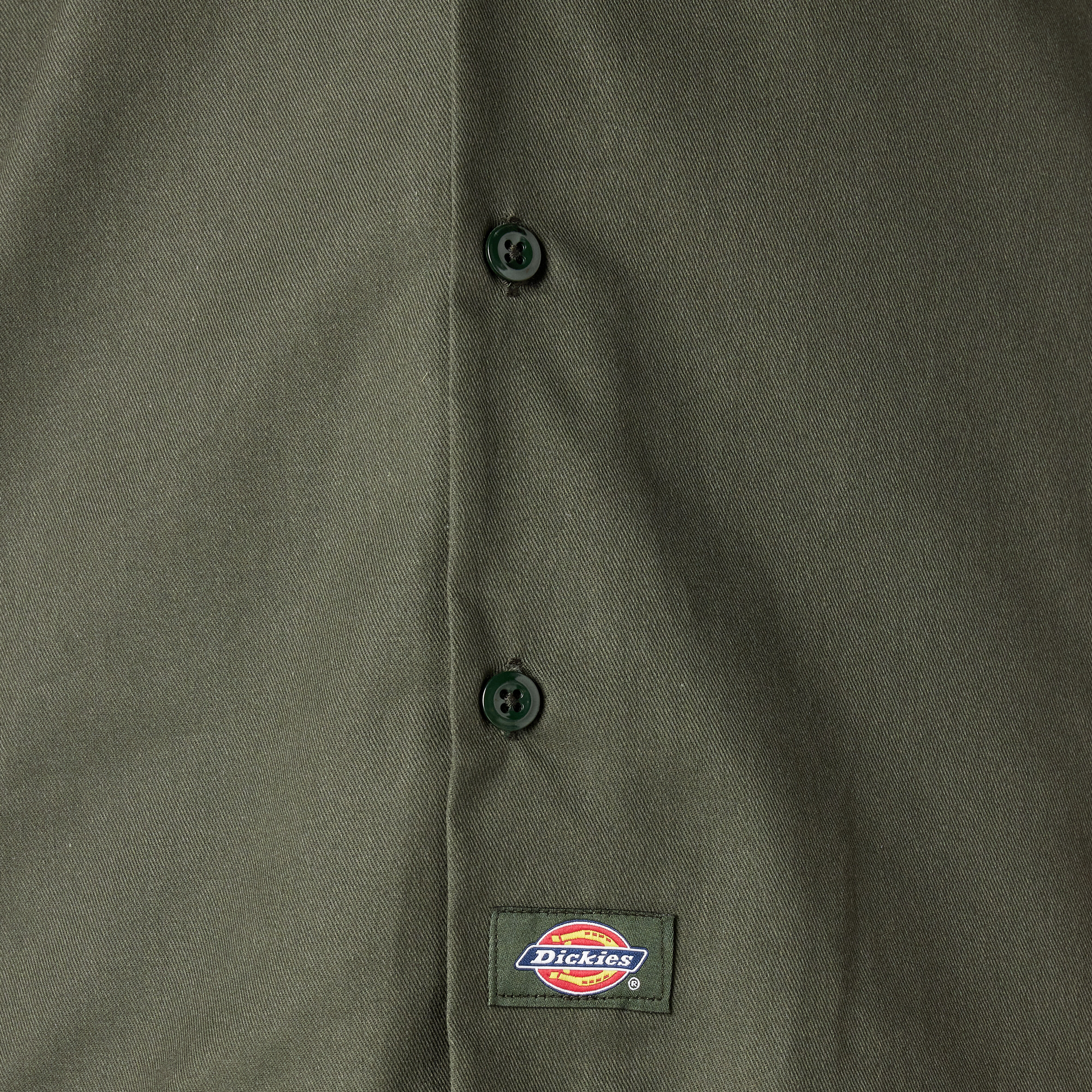 Dickies olive green work shirt clearance