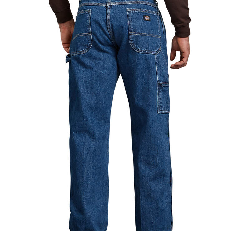 Loose Fit Carpenter Denim Jeans - Stonewashed Indigo Blue (SNB) image number 2