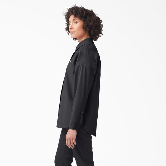 Women&#39;s Halleyville Oversized Corduroy Shirt - Black &#40;BKX&#41;