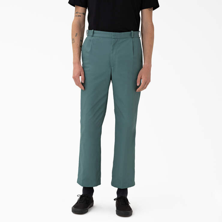 Highsnobiety & Dickies Pleated Work Pants - Lincoln Green (LN) image number 1