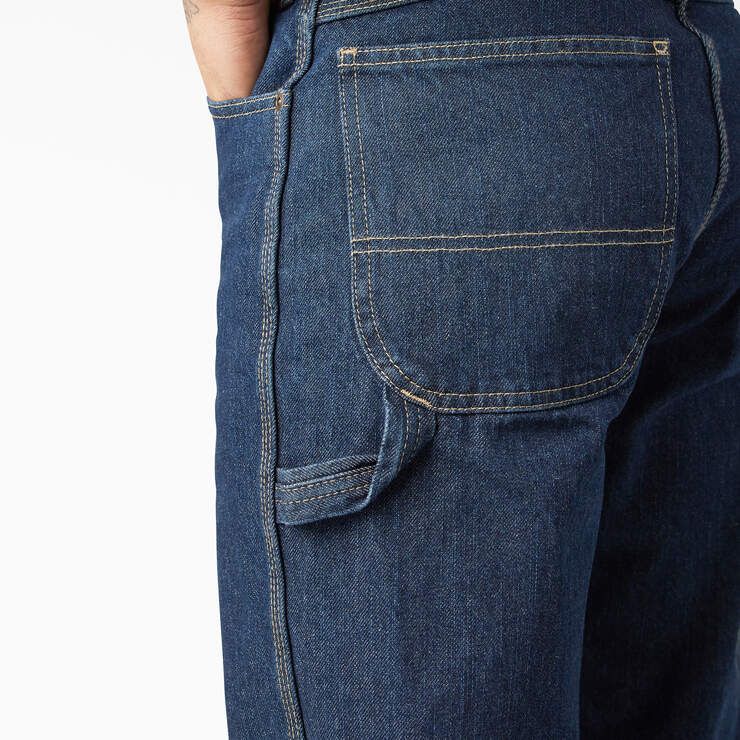 Relaxed Fit Heavyweight Carpenter Jeans - Rinsed Indigo Blue (RNB) image number 8