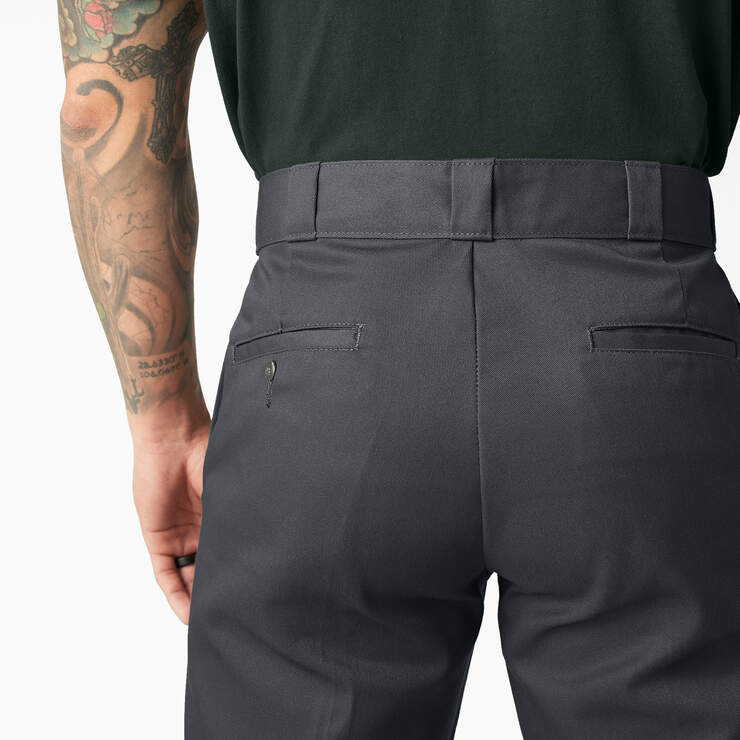 Loose Fit Double Knee Work Pants - Charcoal Gray (CH) image number 12