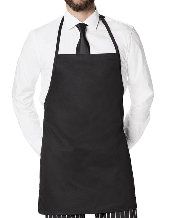 Unisex Bib Apron with Adjustable Strap - BLACK (BLK)