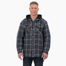 Relaxed Fit Icon Hooded Quilted Flannel Shirt Jacket - Dark Navy/Mushroom Plaid &#40;DPM&#41;