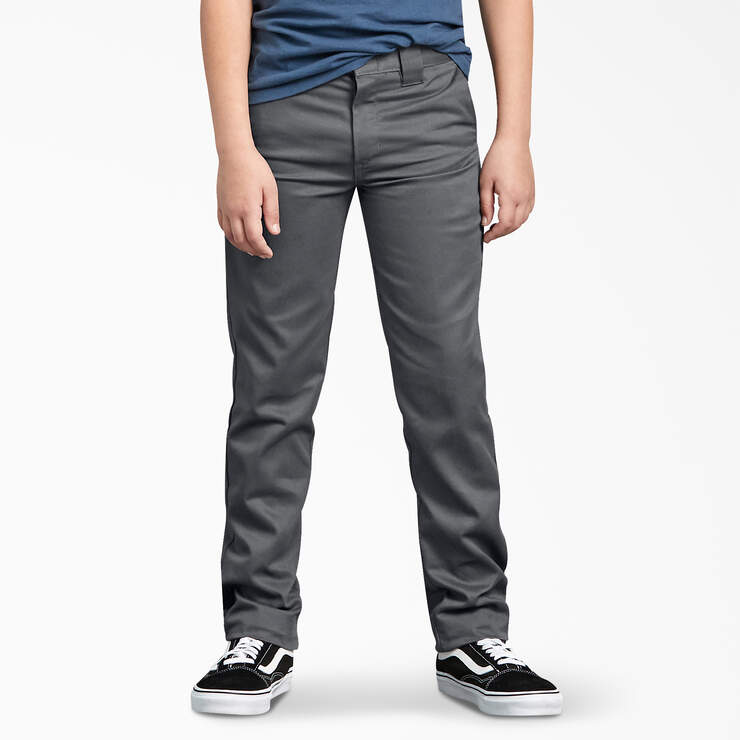Boys' FLEX Skinny Fit Pants, 4-20 - Charcoal Gray (CH) image number 1