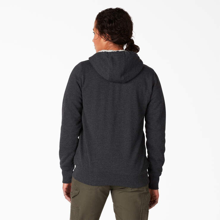 Women’s High Pile Fleece Lined Hoodie - Black (KBD) image number 2