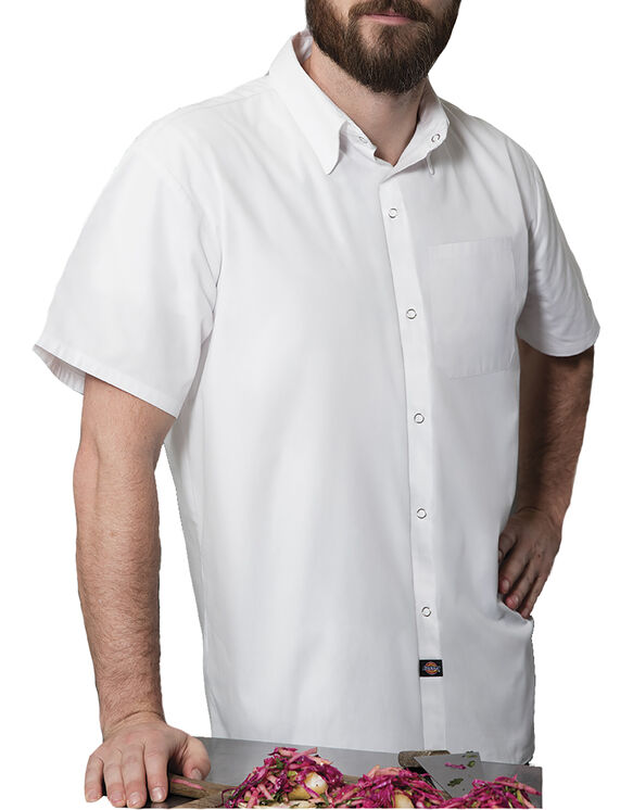 Men's Poplin Cook Shirt - WHITE (WHT)