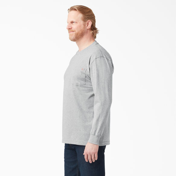 Heavyweight Long Sleeve Pocket T-Shirt - Heather Gray &#40;HG&#41;