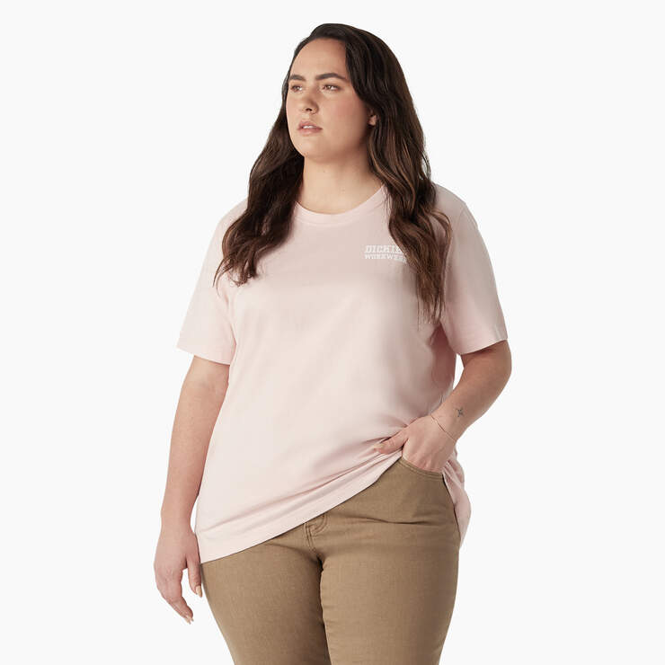 Women's Plus Heavyweight Workwear Graphic T-Shirt - Lotus Pink (LO2) image number 2