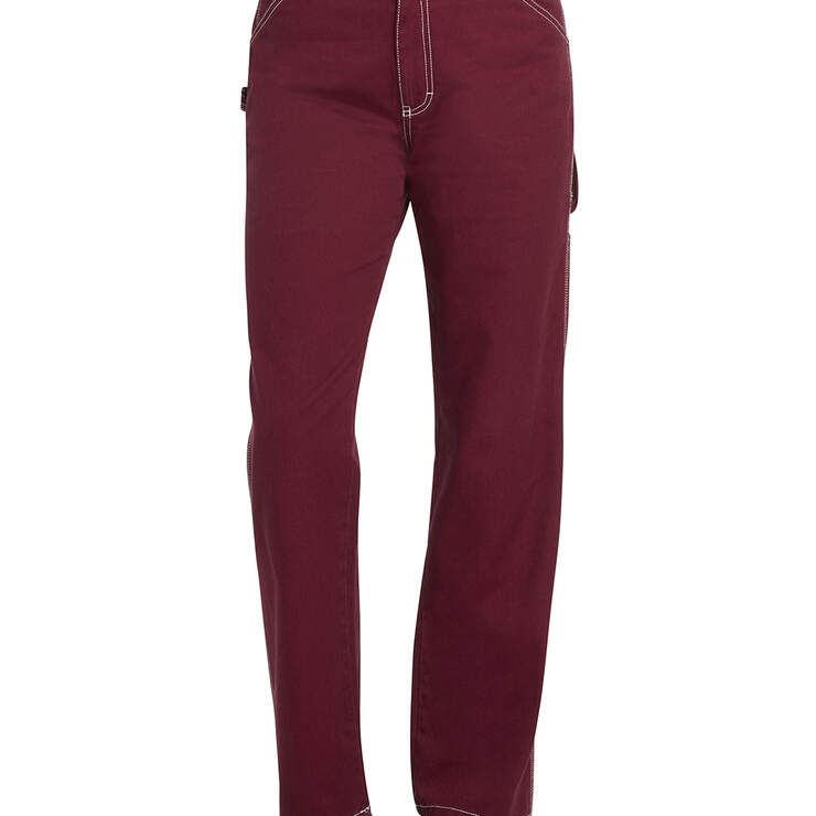 Dickies Girl Juniors' Relaxed Fit Carpenter Pants - Burgundy (BY) image number 1