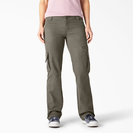 Women&#39;s Relaxed Fit Straight Leg Cargo Pants - Rinsed Green Leaf &#40;RGE&#41;
