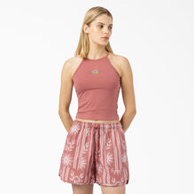 Women&#39;s Chain Lake Cropped Tank Top - Dusty Rose &#40;DR1&#41;