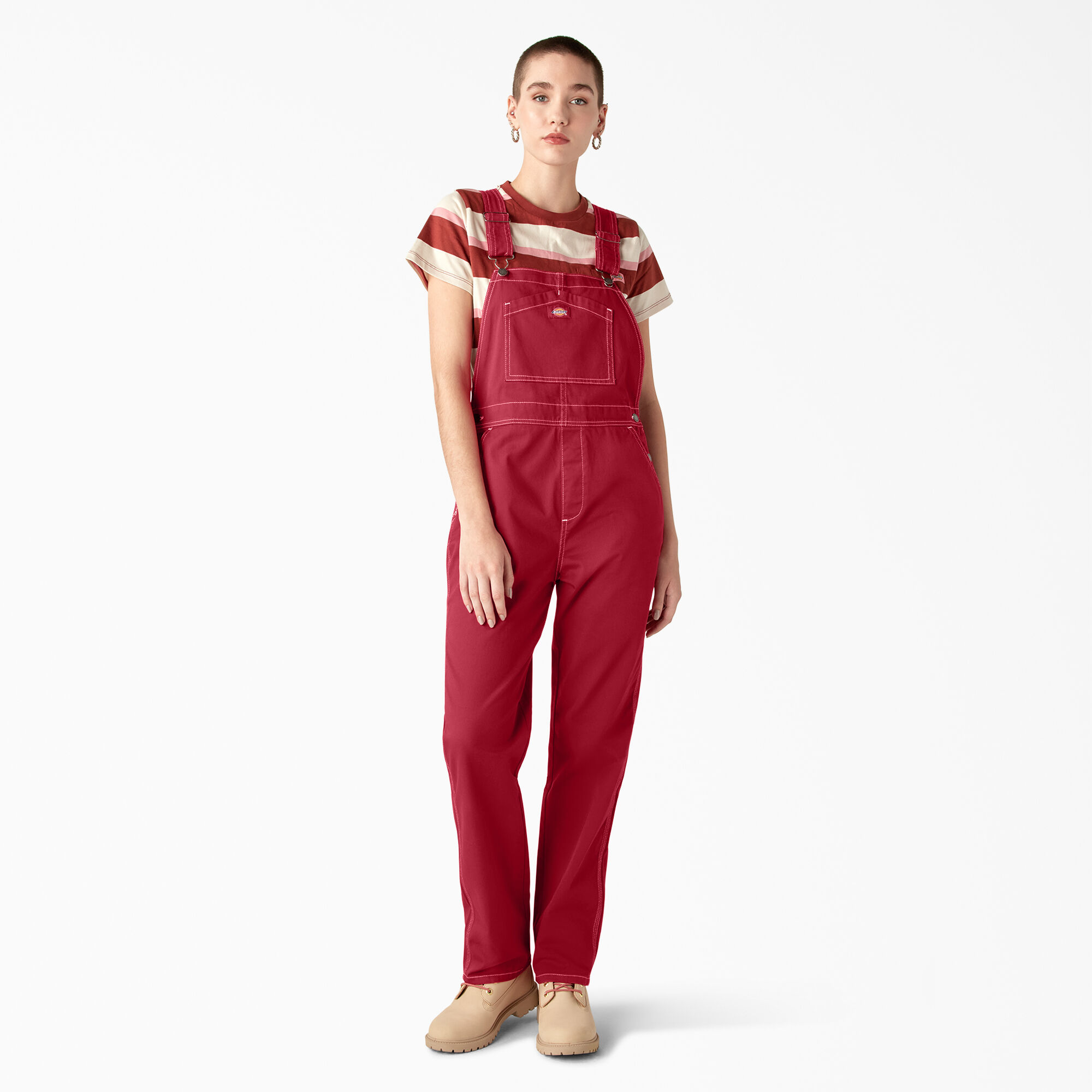 Red on sale jean overalls