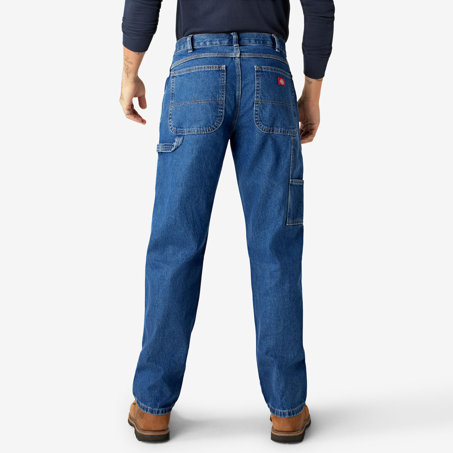 relaxed fit double knee carpenter denim jeans